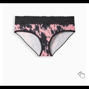 Torrid tie dye hipster panty with wide lace